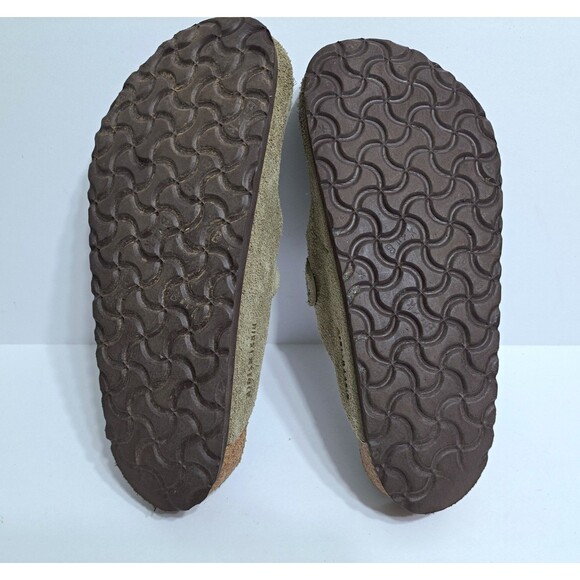 Birkenstock Boston Women's Size 9 Suede Taupe Clog Buckle Leather Slip On - Picture 10 of 10